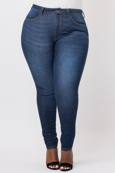 Dark Blue High Waist Denim Jeans